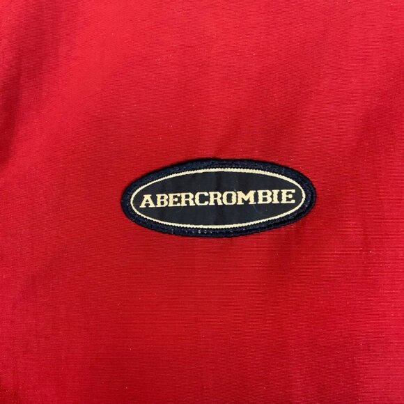 Abercrombie & Fitch Mens Red 1/4 Zip Jacket XL Performance Gear Nylon Polyester - Picture 6 of 7